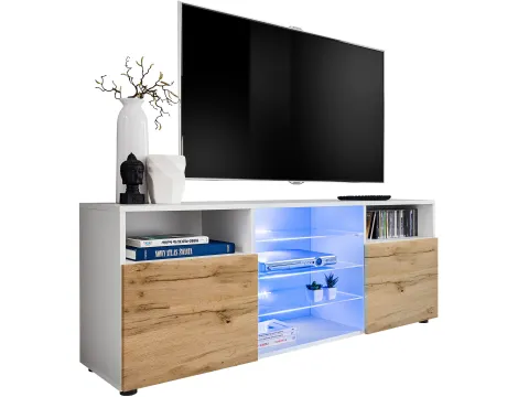 TV-Schrank Urbino, Wotan/Weiß - 3